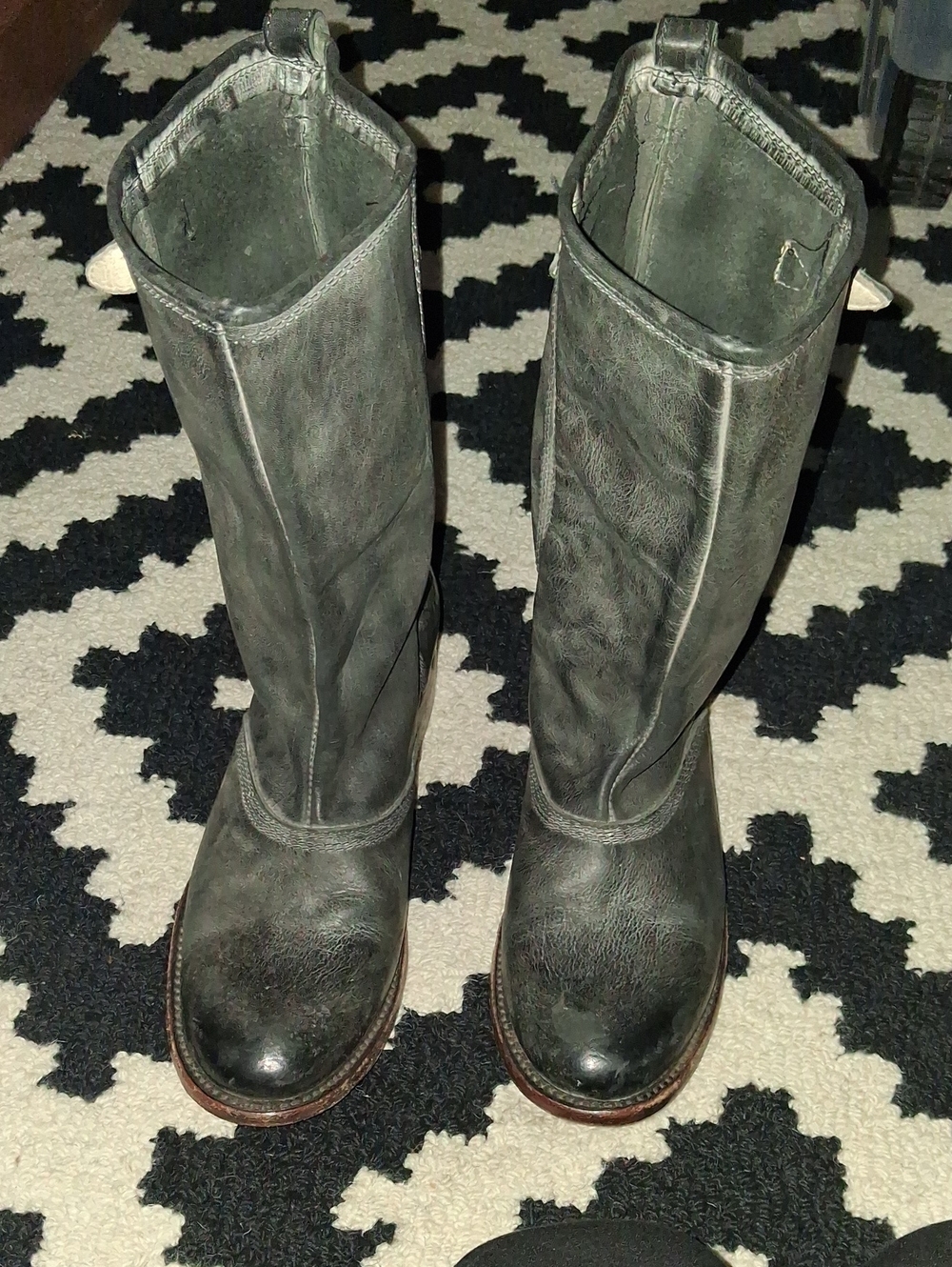 WOMENS FREEBIRD ILAND MID-CALF BOOTS GRAY/Black Powder Coated Size 9